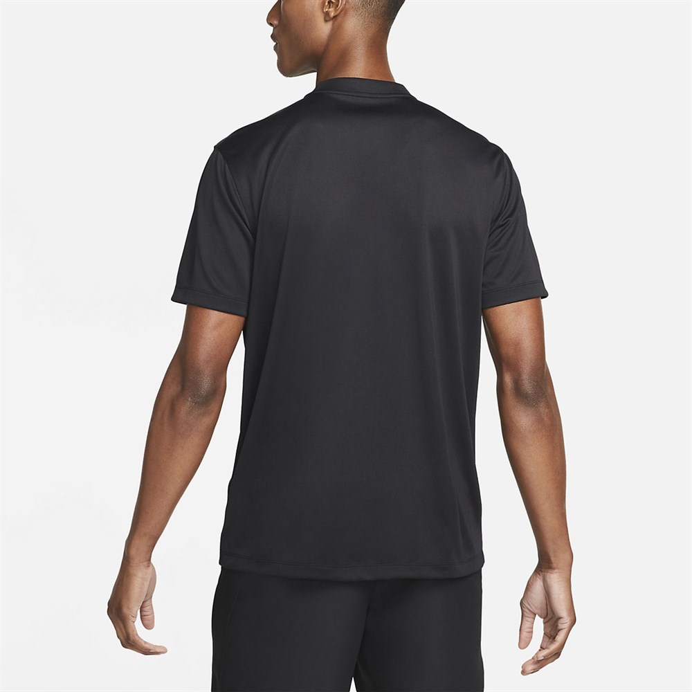 1 Nike Dri Fit Blade Solid Polo Black White DJ4167 010 sp22