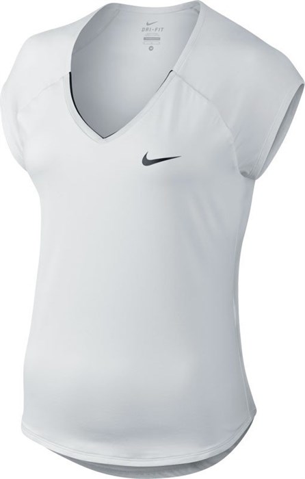 Футболка женская Nike Court Pure V Neck White  728757-100 (L) - фото 11412