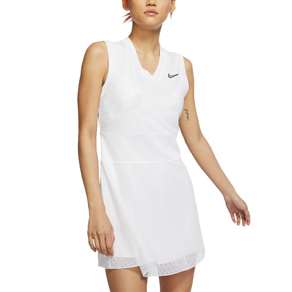 Платье женское Nike Court Dry Slam White/Black  AT5140-100  fa19 - фото 12273