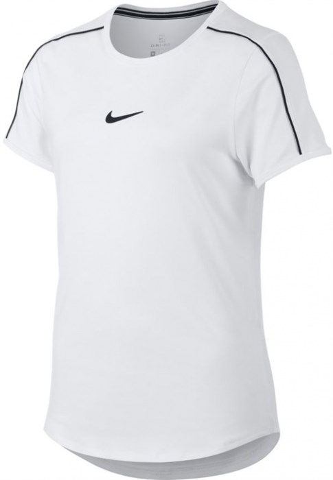 Футболка для девочек Nike Court Dry White/Black  AR2348-100  sp19 - фото 14722