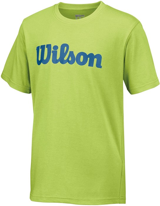 Футболка для мальчиков Wilson Script Cotton Green Glow/Deep Water  WRA752501  fa17 (L) - фото 16731