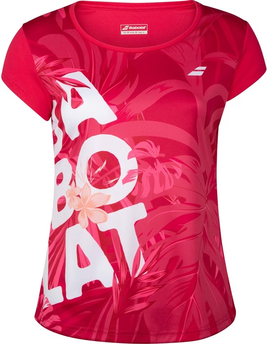 Футболка женская Babolat Exercise Graphic Red Rose  4WTA012-5028 - фото 21007