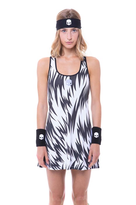 Платье женское Hydrogen Scratch White/Black  T01410-001 - фото 22397
