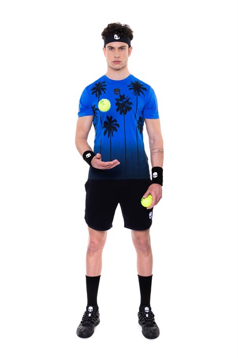 Футболка мужская Hydrogen Palm Tech Blue/Black  T00416-014 - фото 22469