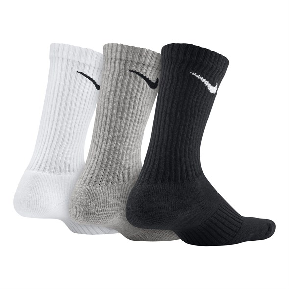 Носки Nike Youth Cotton Cushion Crew Moist (3 Pairs) White/Black/Grey SX4719-967 - фото 22506