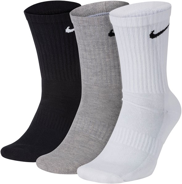 Носки Nike Everyday Cushioned Crew (3 Pairs) White/Black/Grey  SX7664-901 - фото 22511
