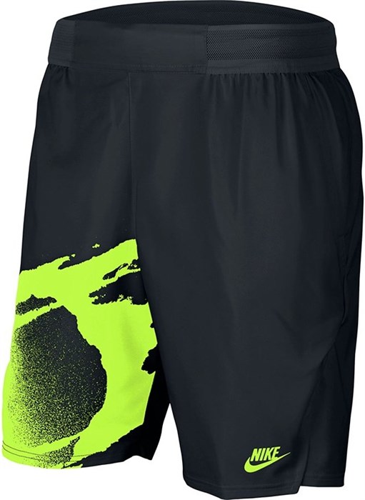 Шорты мужские Nike Court Slam 8 Inch Black/Hot Lime  CK9775-010  su20 - фото 22776