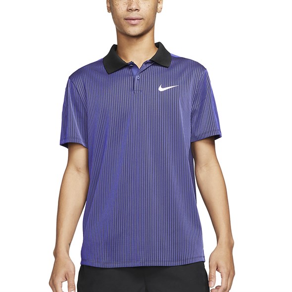 Поло мужское Nike Court Advantage Dark Purple Dust/Black/White  CV2863-510  su21 - фото 24165