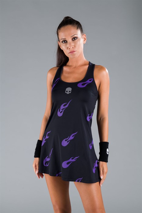 Платье женское Hydrogen FLAMES Dress Black/Purple  T01510-E74 - фото 27695
