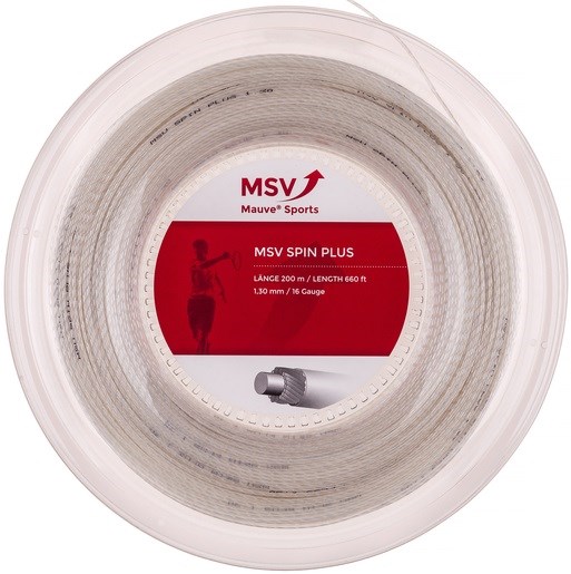 Струна теннисная MSV Spin Plus Pearl White 1.30 (200 метров)  - фото 28853