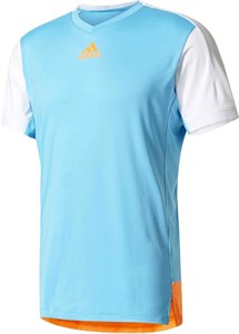 Футболка для мальчиков Adidas Melbourne Light Blue/White/Fluo Orange  BJ8207  sp17