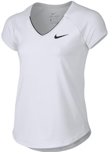 Футболка для девочек Nike Court Pure White/Black  832334-100  sp17
