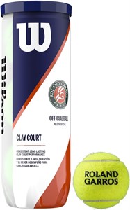 Мячи теннисные Wilson Roland Garros Clay 3 Balls  WRT125000