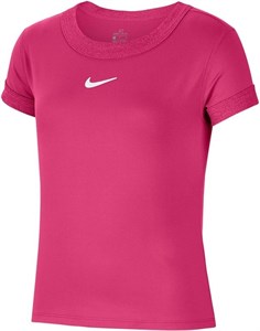 Футболка для девочек Nike Court Dry Vivid Pink/White  CQ5386-616  su20