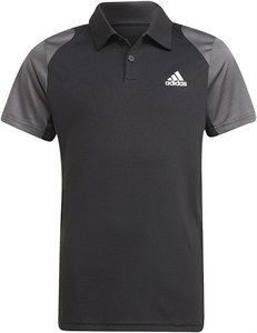 Поло для мальчиков Adidas Club Black/Grey Six/White  H45415  fa21