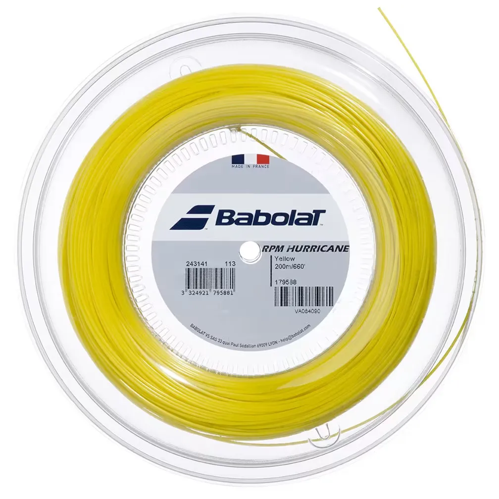 Струна теннисная Babolat RPM Hurricane Yellow 1.25 (200 метров)