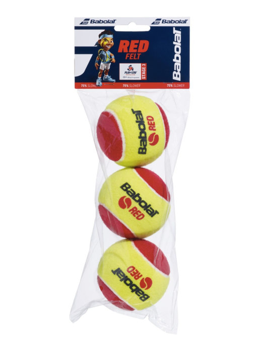 Мячи теннисные детские Babolat Red Felt 3 Balls