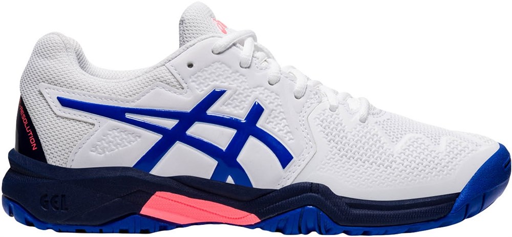 Кроссовки детские Asics Gel-Resolution 8 GS White/LapisLazuri Blue