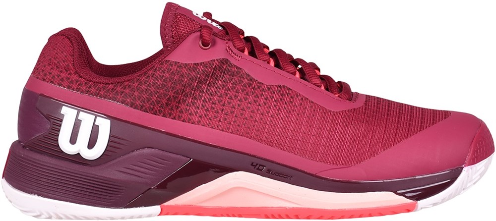 Кроссовки женские Wilson Rush Pro 4.0 Clay Beet Red/White/Tropical Peach