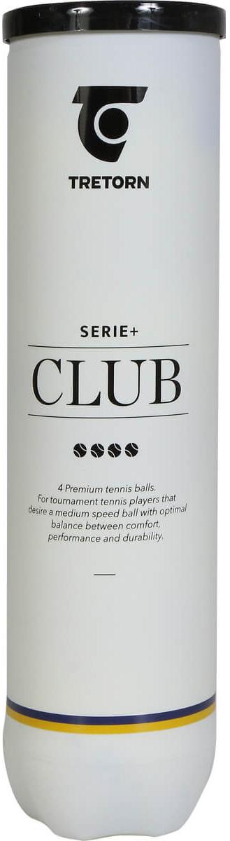 Мячи теннисные Tretorn Serie+ CLUB (White Can)  4 Balls