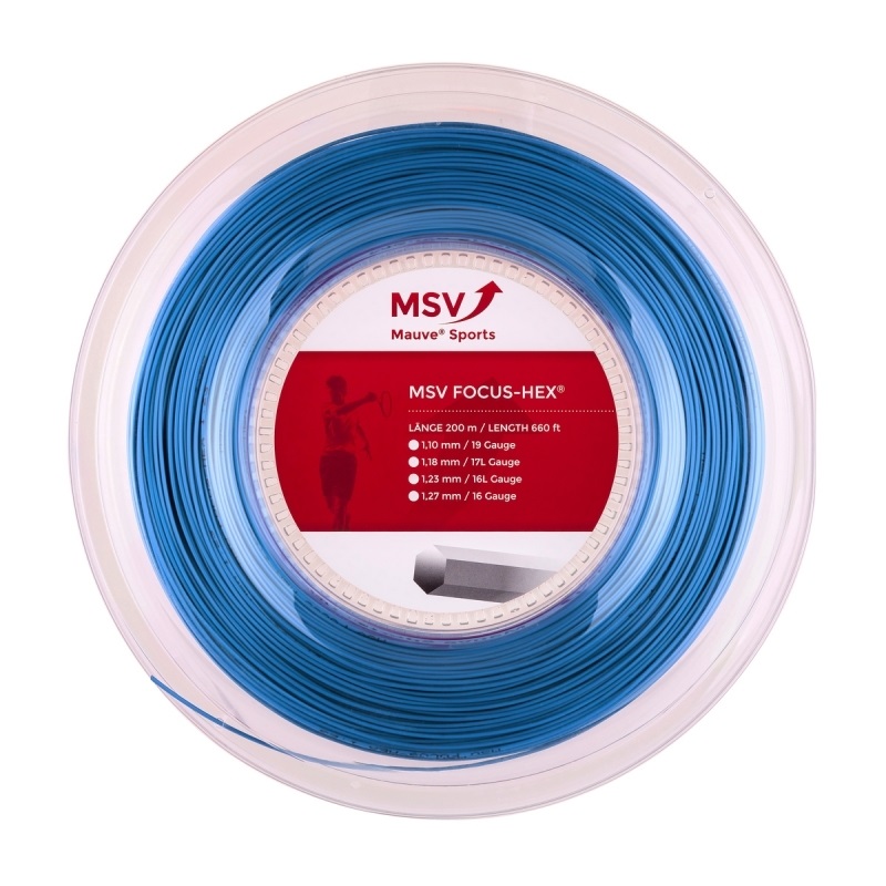 Струна теннисная MSV Focus Hex Blue 1.23 (200 метров)