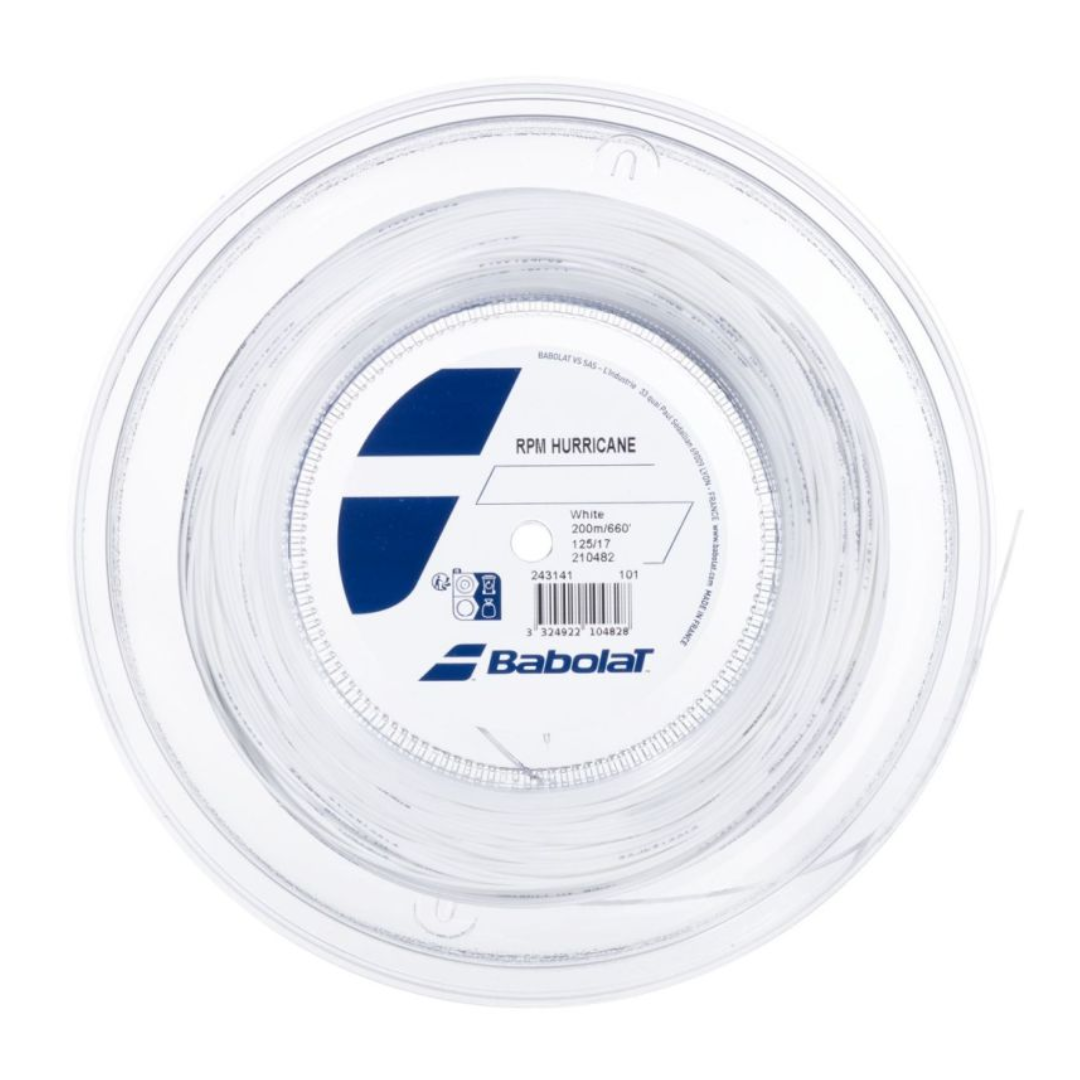Струна теннисная Babolat RPM Hurricane 1.25 White  (200 метров)