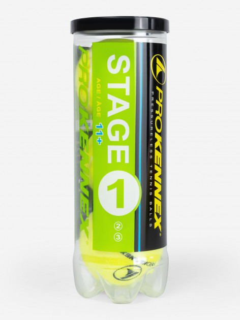 Мячи теннисные детские Pro Kennex STAGE 1 GREEN в банке по 3 мяча