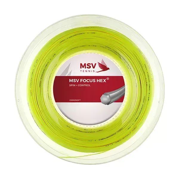 Струна теннисная MSV Focus Hex Neon Yellow 1.27 (200 метров)