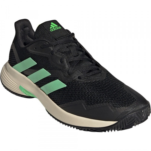 Кроссовки мужские Adidas CourtJam Control Clay  Black/Green/Yellow