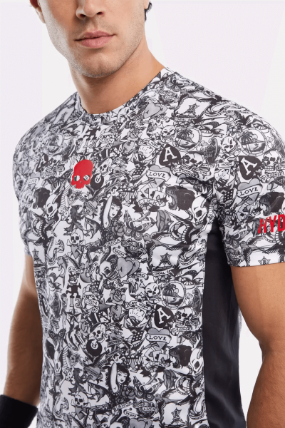 Футболка мужская Hydrogen Tatto Tech Black/Grey  D00002-106