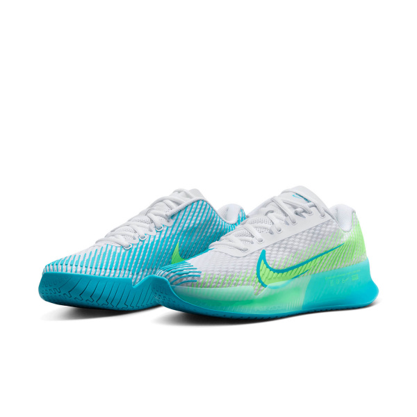 Кроссовки женские Nike Zoom Vapor 11 HC White/Lime Blast/Jade Ice/Teal Nebula  DR6965-104
