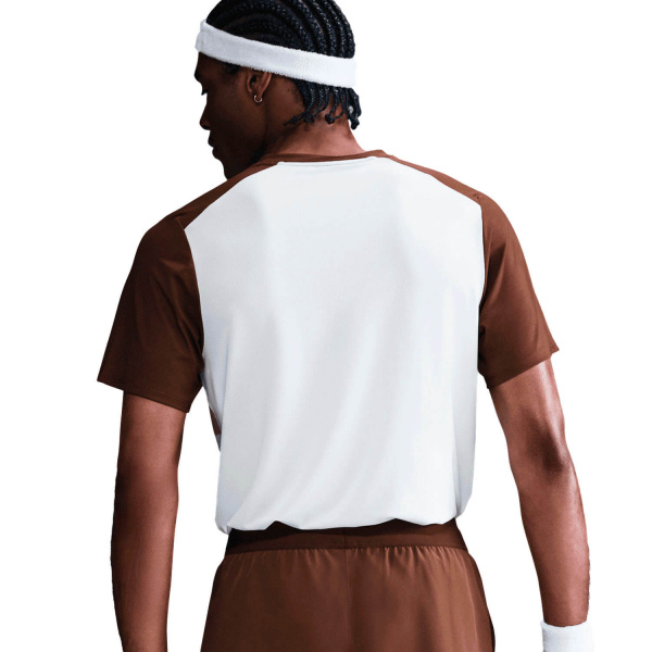 Футболка мужская Nike Court Dri-Fit Advantage Print  Cacao Wow/White