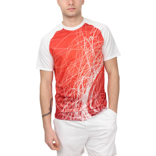 Футболка мужская Head Performance MC Paris Print/Tangerine  811893-TM