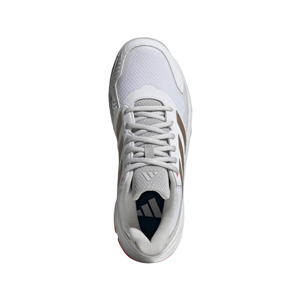 Кроссовки женские Adidas Courtjam Control 3 Cloud White/Iron Metalic/Lucid Red