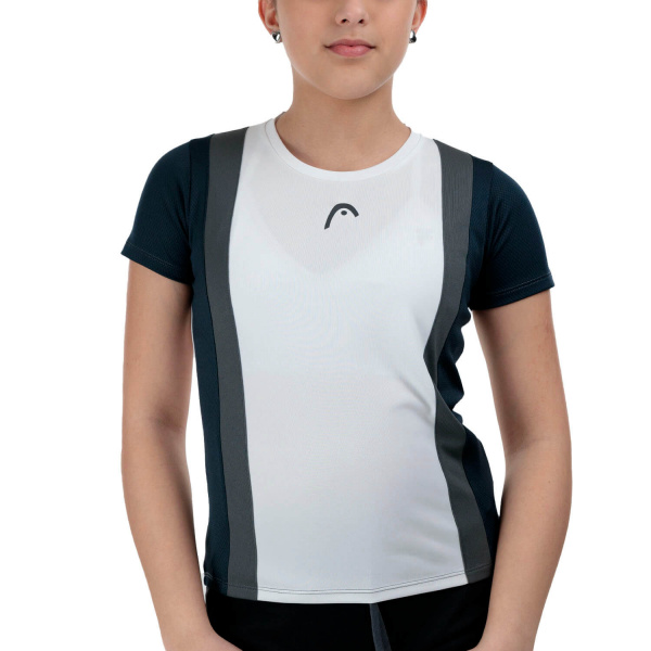 Футболка для девочек Head CLUB 25 Navy/White
