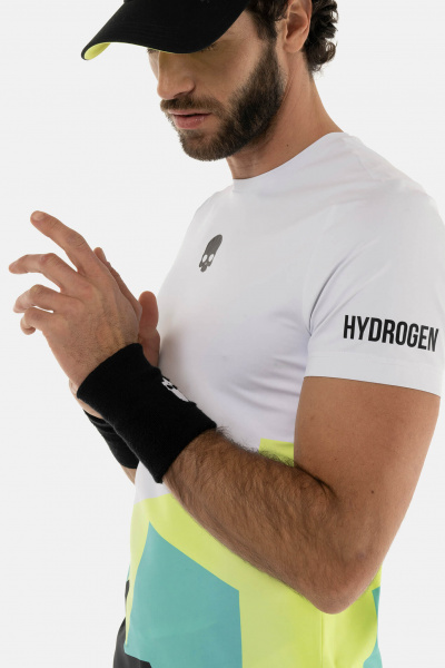 Футболка мужская Hydrogen MountainsTech White  DT0005-L97