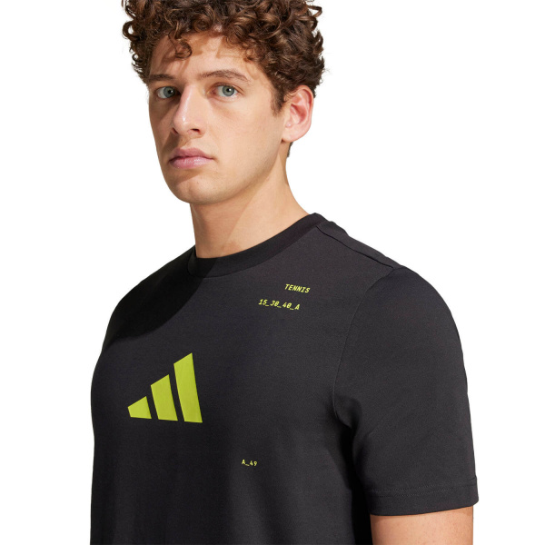 Футболка мужская Adidas Tennis Cat  Black/Luclem