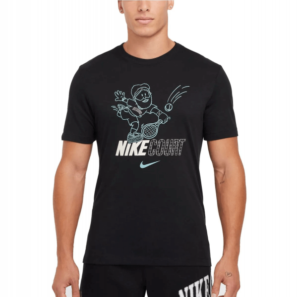 Футболка мужская Nike Court Dri-Fit Tee Black/White