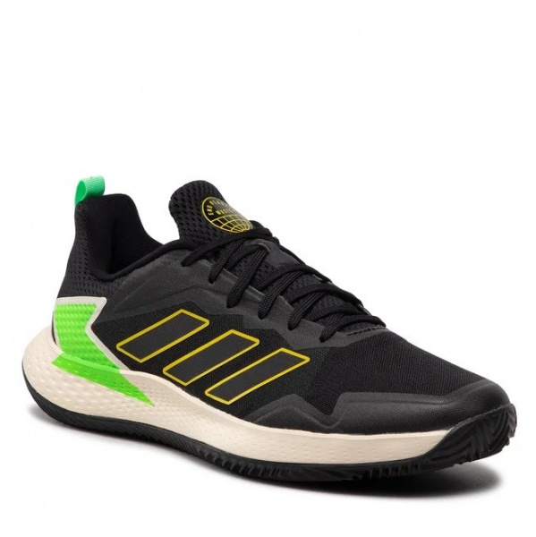 Кроссовки мужские Adidas Defiant Speed Clay Black/Green/Yellow