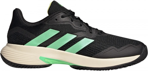 Кроссовки мужские Adidas CourtJam Control Clay  Black/Green/Yellow