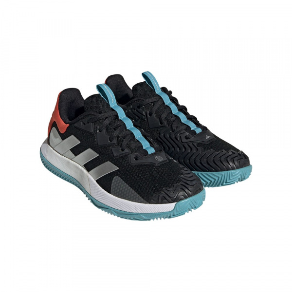 Кроссовки мужские Adidas SoleMatch Control Clay Black/Matte Silver/Cloud White