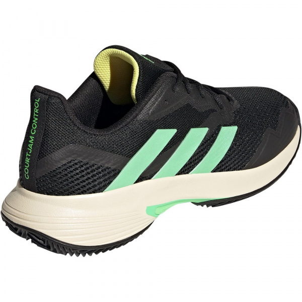 Кроссовки мужские Adidas CourtJam Control Clay  Black/Green/Yellow