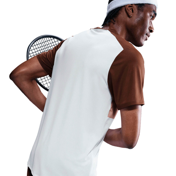 Футболка мужская Nike Court Dri-Fit Advantage Print  Cacao Wow/White