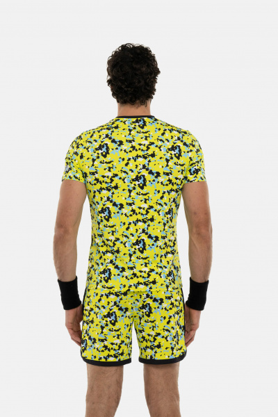 Футболка мужская Hydrogen CAMO PIXEL Tech Yellow Fluo/Multicolor  TT0007-L77