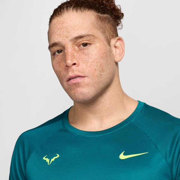 Футболка мужская Nike Dri-Fit Court Turquoise/Yellow  DV2887-381