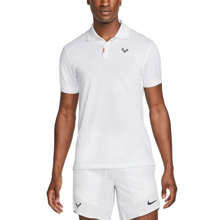 Поло мужское Nike Rafa Slim-Fit White/Black