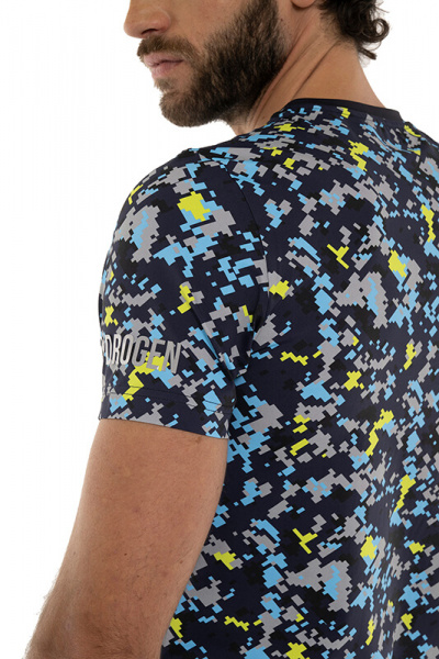 Футболка мужская Hydrogen CAMO PIXEL Tech Blue Navy/Multicolor  TT0007-L78