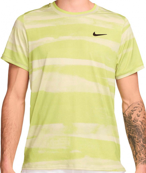 Футболка мужская Nike Court Advantage Yellow-Green/Black