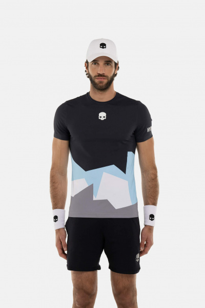 Футболка мужская Hydrogen MountainsTech Blue Navy  DT0005-M11