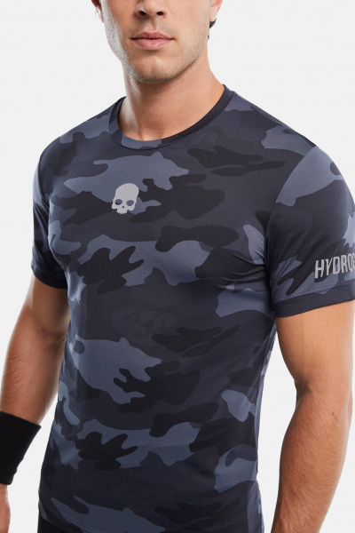 Футболка мужская Hydrogen Mesh Rubber Skull Tech Anthracite Camouflage  D00006-602